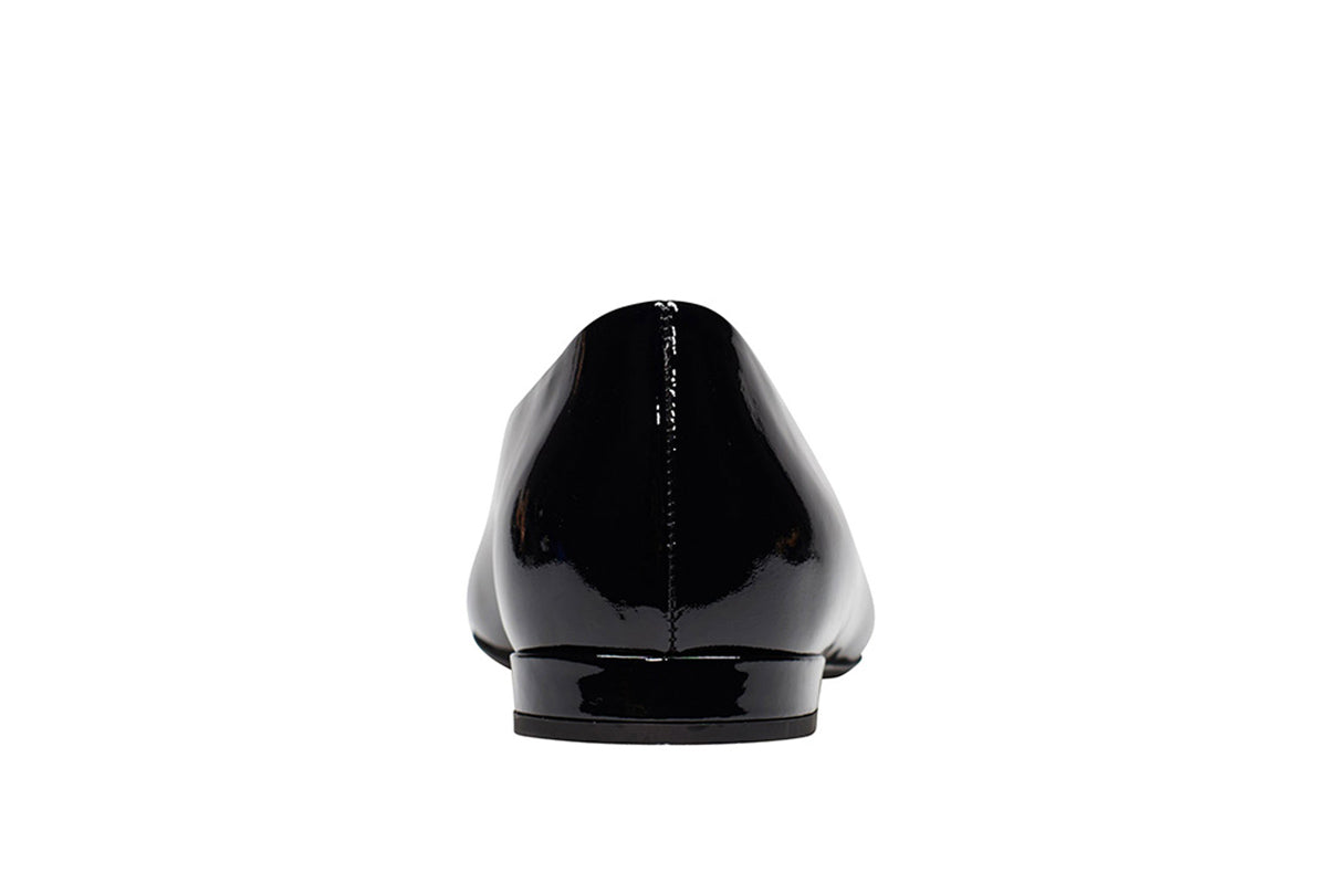 Louise M Classic Flat - Patent Black