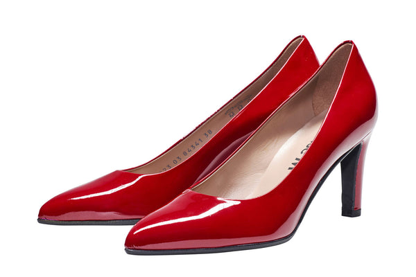 Louise M Point Toe 80 - Dark Red Patent