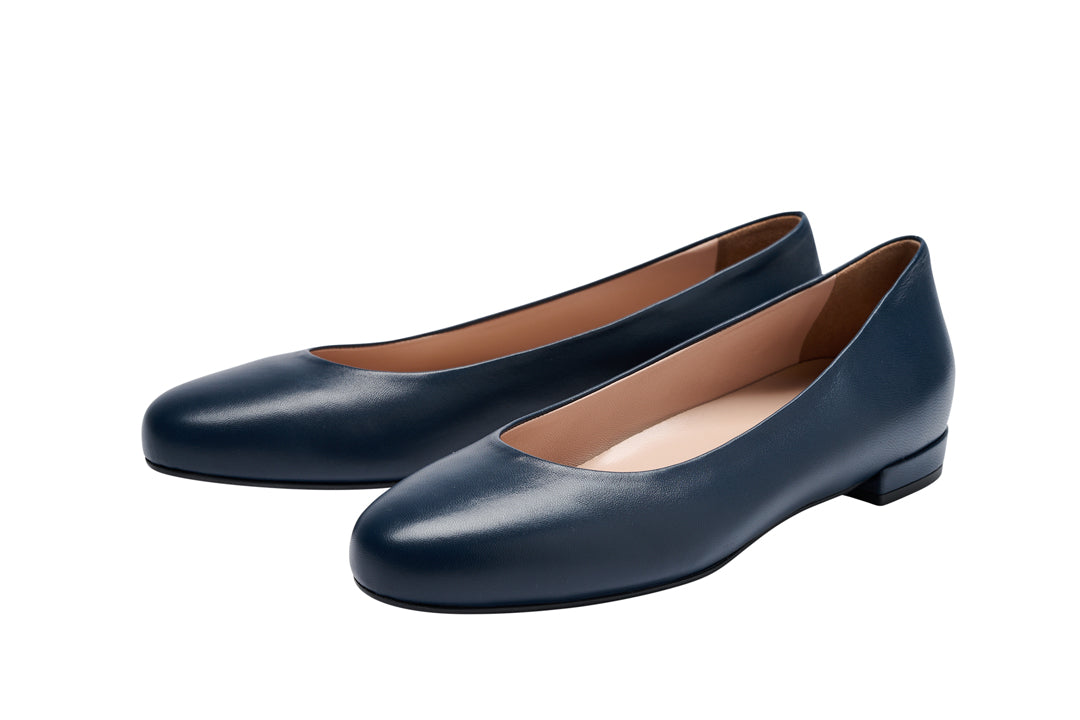 Louise M Classic Flat - Navy