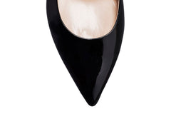 Most popular corporate shoe this season. Louise M Point Toe Court in Black patent leather.