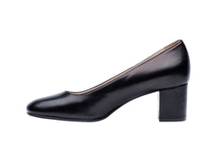 Mid block heel for airline flight attendant and corporate women. Most comfortable shoes.